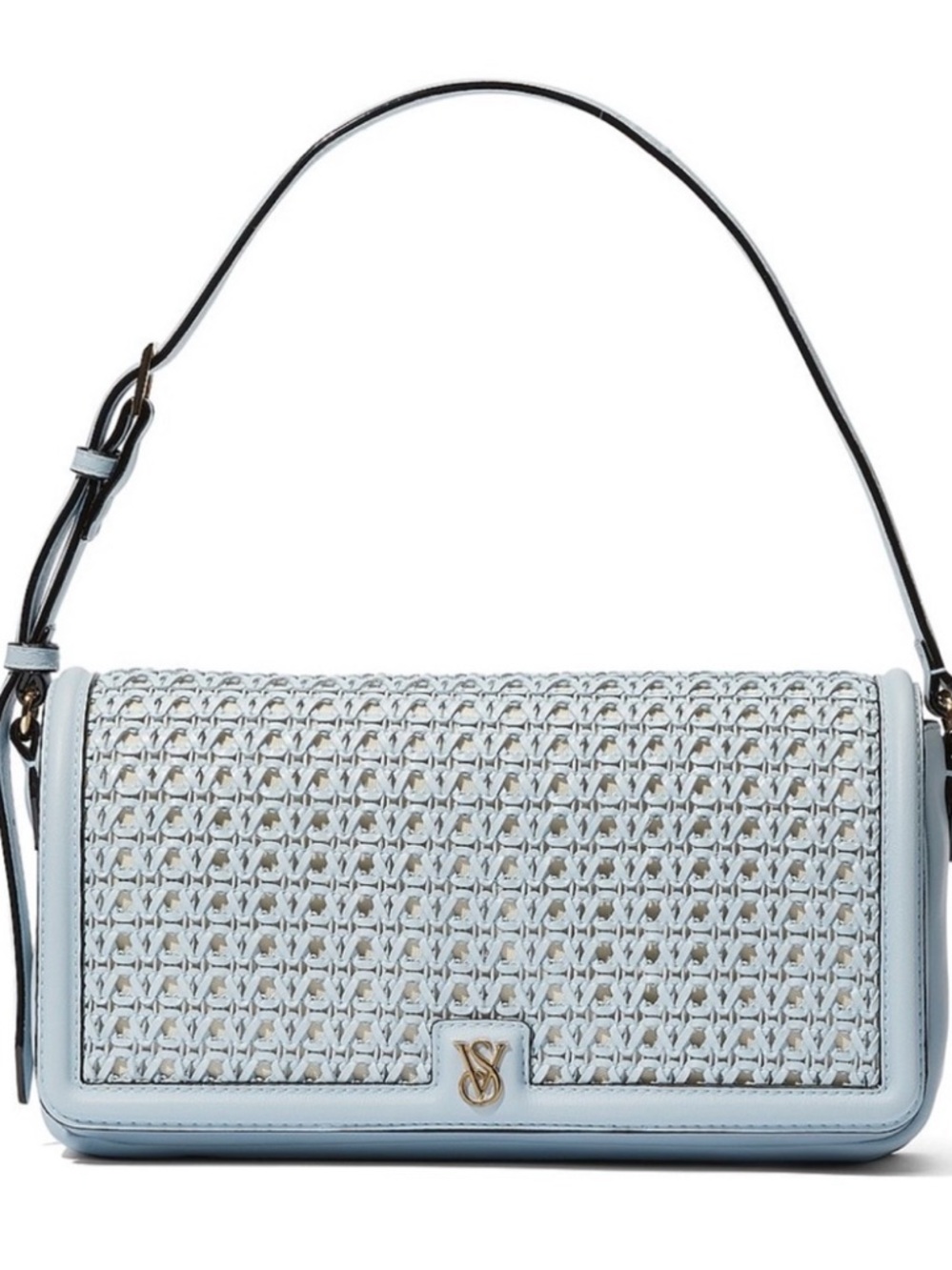 Victoria’s secret Woven Leather Shoulder Bag in Light Blue